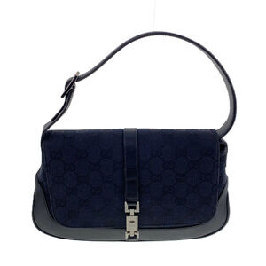 GUCCI Jackie Hobo Bag Shoulder GG Canvas Leather